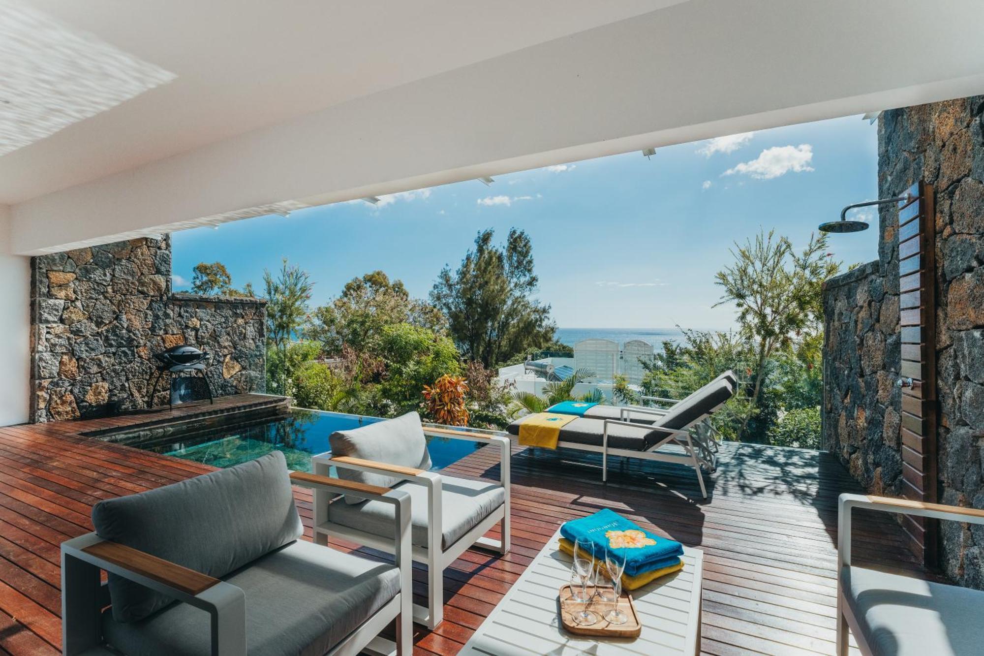 Appartement De Luxe Piscine Et Vue Mer Rivière Noire Exterior foto