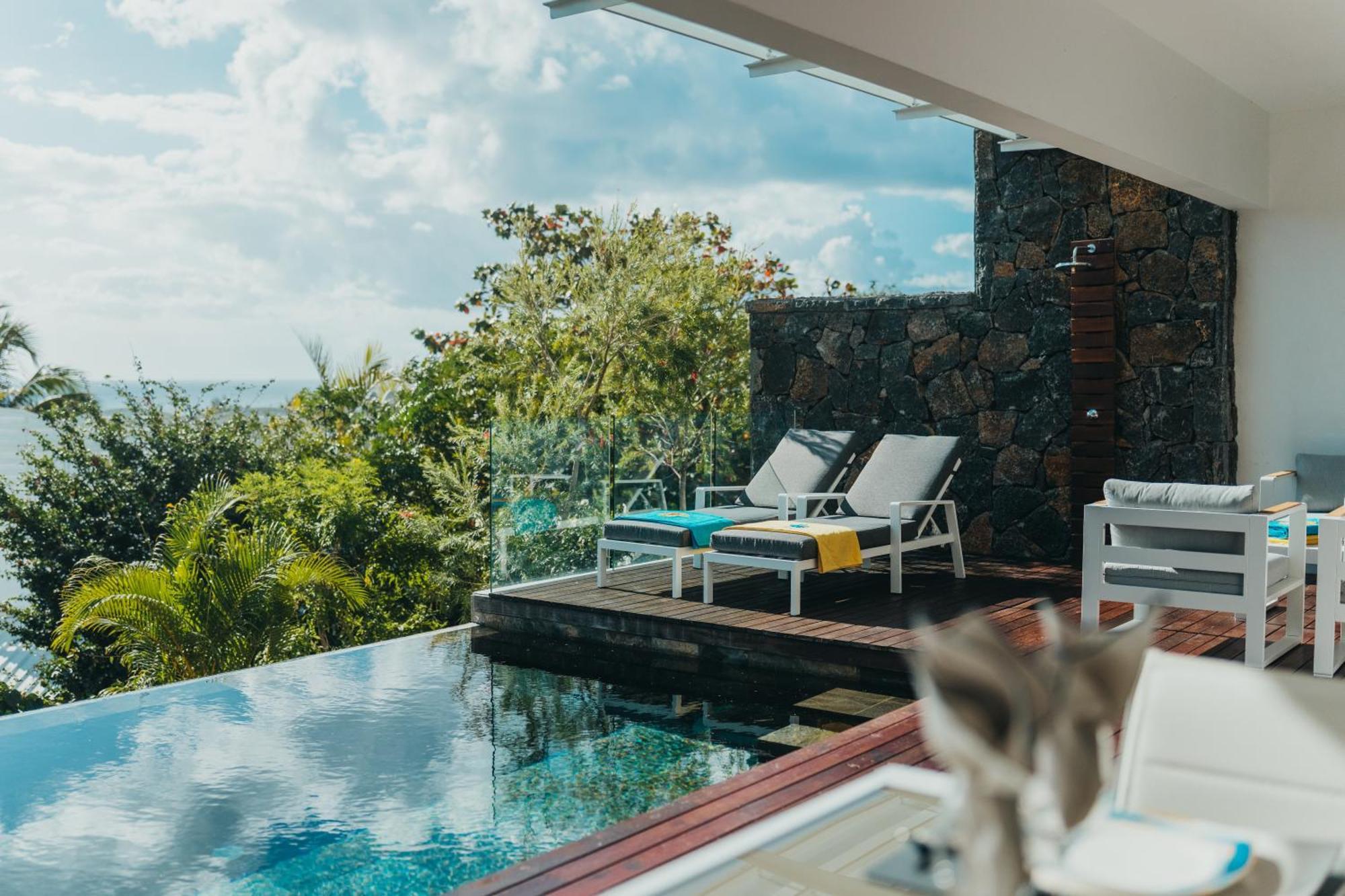 Appartement De Luxe Piscine Et Vue Mer Rivière Noire Exterior foto